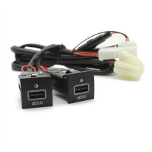Szybkie Gniazdo Ładowania Samochodowego 12 V/24 V, Podwójne Gniazdo Ładowania USB, Adapter Zasilania QC3.0 dla 6 5 MK5 06-12