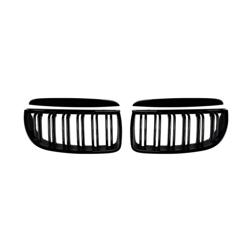 Car Front Kidney Grill Front Hood Grill Double  Vertical Grille for  3 Series E90 E91 2005-2008