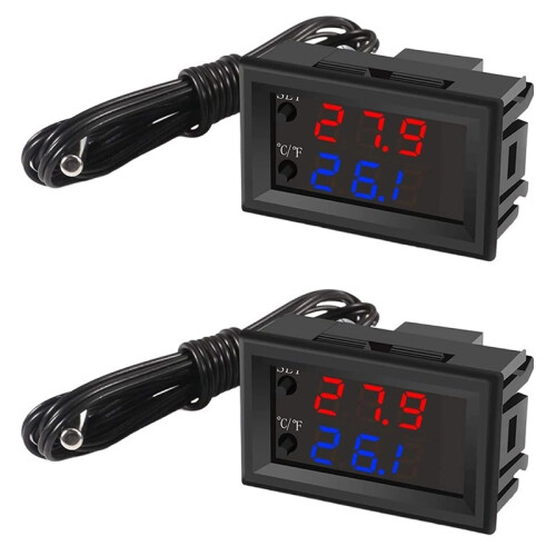 Dual Color LED Display Temperature Controller Module for Heating/Cooling -50 to 110 Celsius 12V Programmable Heating