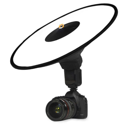 Universal 42cm Round Studio Flash Softbox Speedlite Diffuser Reflector Strap New K1KF