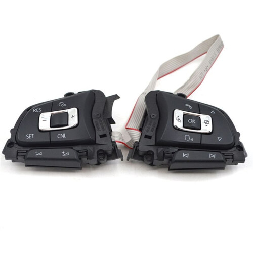 1Pair 5G0959442P Car Steering Wheel Multi-Function Buttons for  /R32//Rabbit 2018-2021