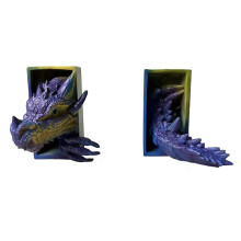 2Pc Bookshelf Decoration Dragon-Shaped Bookend, Fantasy Decoration, Home Decoration Ornaments, Bookshelf Bookend B