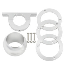 Support de Plancher Pivotant de 2 Pouces et Colonne de Direction en Aluminium Poli avec Clavette de 2 Pouces