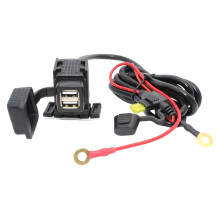 Wasserdichtes Motorrad-USB-Ladegerät-Set mit 4,2 A, Zwei USB-Anschlüssen, Sicherung und O-Ring-Anschluss für Smartphones, Tablets und