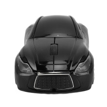 Mouse senza fili a forma di auto sportiva 1600DPI Nero 2.4G
