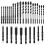 30Pcs Masonry Drill Bit Set,Carbide Drill Bits ,Concrete Drill Bit for Ceramic Glass Porcelain Tile Metal Plastic Wood 1