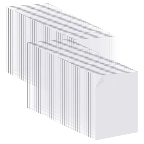 80 Pack Clear Acrylic Sheets 5 X 7 Inch 1 mm Thick Acrylic Panel for Picture Frame Glass Replacement,Art Crafts Projects