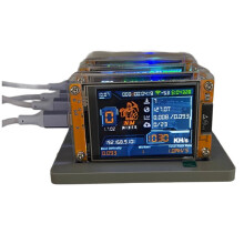 Verbesserter 4x 1030KH/S NMMiner NerdMiner + 4 Steckplätze, Ständer, 2,8-Zoll--Display, Bitcoin-Krypto-Solo-Lotterie-Miner