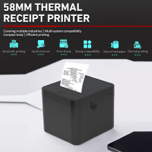 Stampante termica compatta portatile USB e BT da 58mm per spedizioni e ristoranti