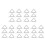 30Pièces Triangles En Céramique Fer Pour Cours De 8