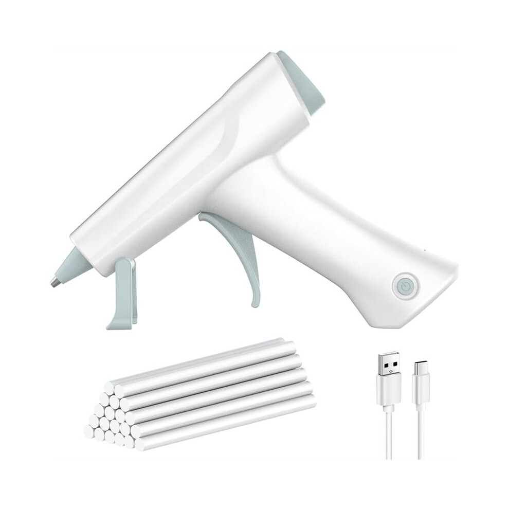 Cordless Hot Glue Gun,Type-C Rechargeable 2600Mah Battery Powered, Ideal For School Crafts Diy, With 20Pcs Glue Sticks B 4711324362496