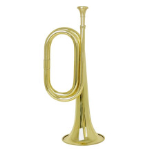 Trumpet Musical Instrument Small Brass Bugle for Orchestra Beginners Golden