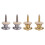 4PCS Wool Copper Guitar Strap Lock Locking Pegs Pins Mushroom Shape End Button Silver & Gold 1