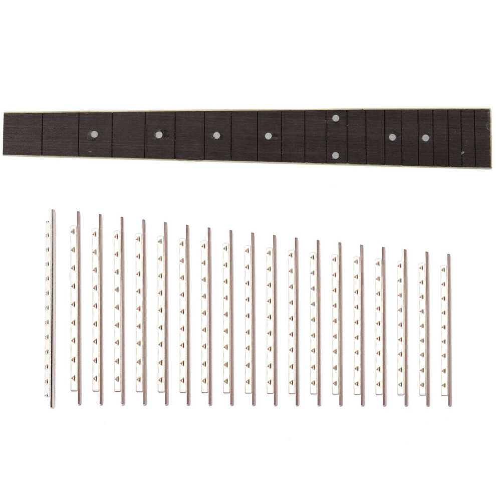 1X Wood Guitar Fingerboard Folk Guitar Rose Wood Fingerboard & 19Pcs Guitar Frets Wire 2.0Mm/0.08In Copper Fretwire Set 4711651972535