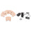 5x Maple 4/4 Full Size Violin Bridge Qin Code & 1x Electric Violin Pickup Piezo Preamp Accessory with Active Tone System 1