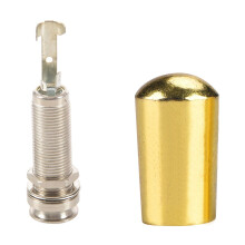 Cylinder Clip End Pin Mono Panel Output Jack Socket with 3Pcs Guitar Tip, 3 Way Toggle Knob Tip Cap