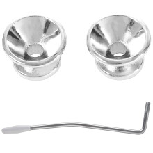 2 x Electric Guitar Bass Strap Button Screw Lock Pins Pegs Pads with 5.0mm Rocker Tremolo Arm Vibrato Steel Lever