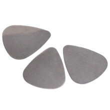 6 Pcs Stainless Steel Guitar Picks - Silver & 1 Pcs Pickguard-Acoustic-Acoustic Guitar Pickguard, Self Adhesive, Black