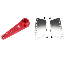 Upgrade 25T Metal Steering Arm for WPL RC1:16 Car DIY Red with for MN Model 1:12 D90 D91 RC Car Spare Metal Pedal