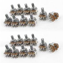 20PCS Top Adjustment Linear Dual Knurled Shaft Potentiometer 50K Ohm B50K
