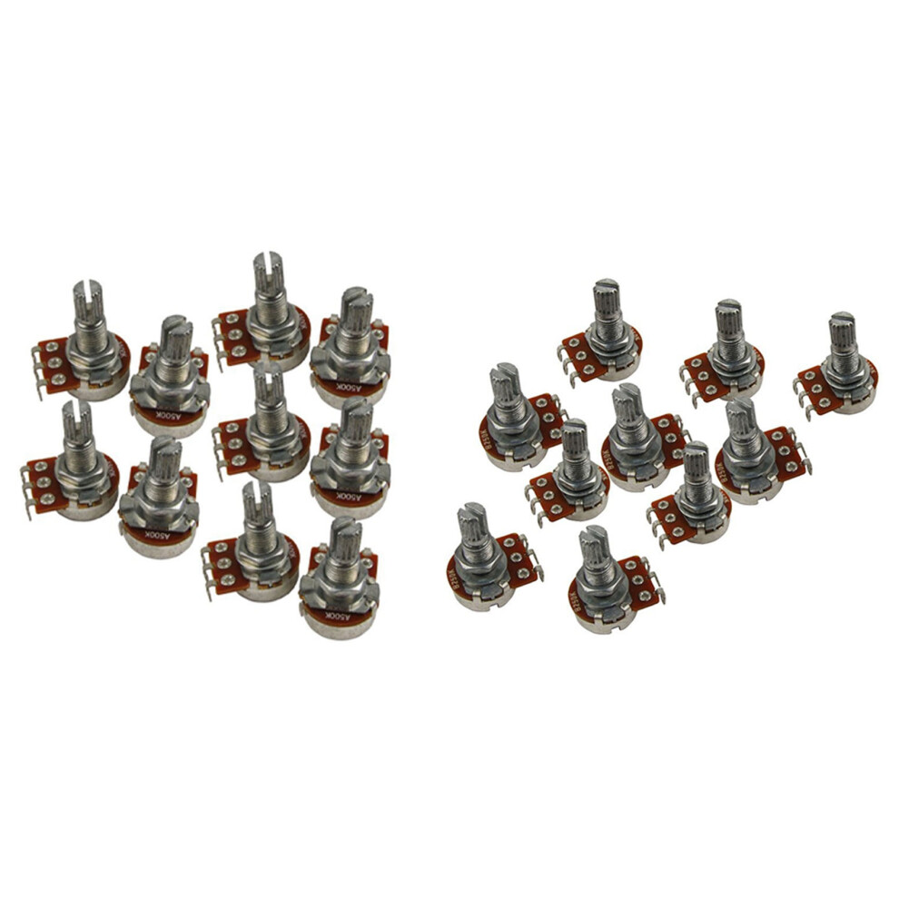 20Pcs Guitar Small Size Pots Potentiometers For Guitar Bass Parts,A500k & B250k 6031969050724