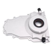 Timing Chain Cover W/ 10AN Turbo Oil Drain Fitting for LS Gen 3 4.8L 5.3L 5.7L 6.0L Engine Timing Cover Gasket Bolts Kit