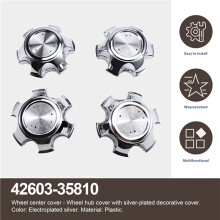 4pcs 42603-35810 Chrome Wheel Center Hub Cap for Tacoma 4runner 2003-2009 Hub Rim Wheel Trim Hub Cover 4260335810