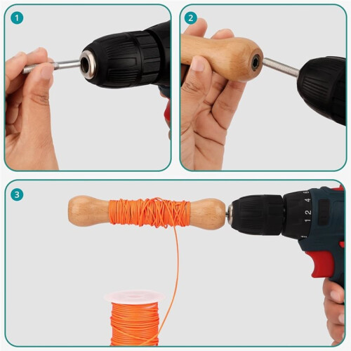 Tie Dye Tool Wood Sinew Puller Tool for Tie Dye with Winding,Winding Sinew Pulling Device for DIY,From Natural Wood 1