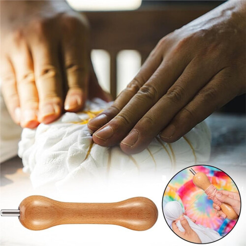 Tie Dye Tool Wood Sinew Puller Tool for Tie Dye with Winding,Winding Sinew Pulling Device for DIY,From Natural Wood 2