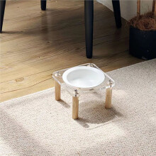 Akryl Dubbelskål med Hög Ben, Matskål med Tippskydd, Cervikal Matskål med Hög Ben, Design A