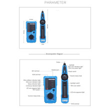 BSIDE Netwerkkabeltester, Lijnzoeker, RJ11 RJ45 Kabeltracer, Telefoonlijntest, Ethernet LAN Netwerk Cat5/6 Collation