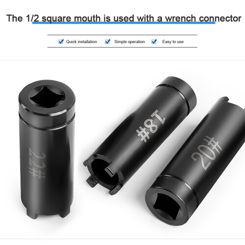 Motorcycle Clutch Nut Disassemble Socket Set, Steel, 3 Sizes 1