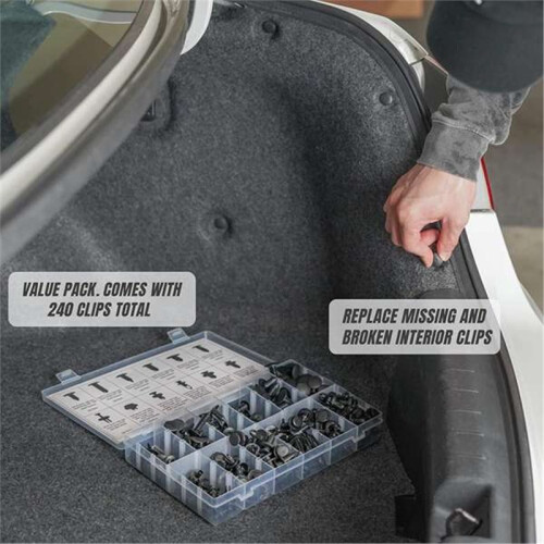 240 Pcs Bumper Clips Car Clips Plastic Rivets Fasteners Push Retainer Kit for 2