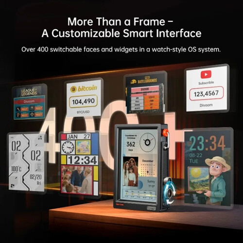Nordic Style Times Frame WiFi 10.1-Inch Intelligent High-Definition Pixel Display Screen Electronic Display Clock 2