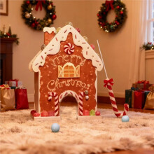 Gingerbread Game Portable Acrylic Funny Party Toys Gingerbread Christmas Decorations for Birthday Home Holiday