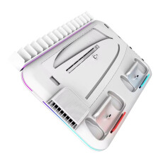 Station de Refroidissement Turbo à 3 Niveaux avec Éclairage RGB et Station de Charge pour Manettes pour PS5/SLIM Digital/Disque