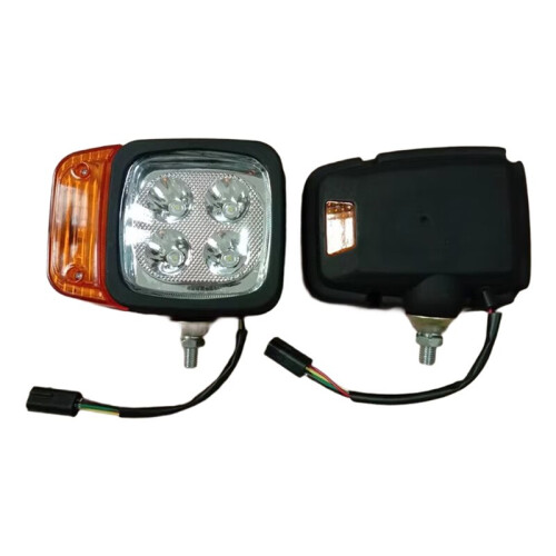 1 Pair Excavator Headlight Set Front Work, and Top Lights with Turn Signal Assembly Forklift Accessorie 2