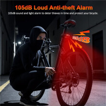 Bicycle Password Anti-Theft Alarm Taillight Alarm Waterproof Bike Brake Warning Light for Airtag