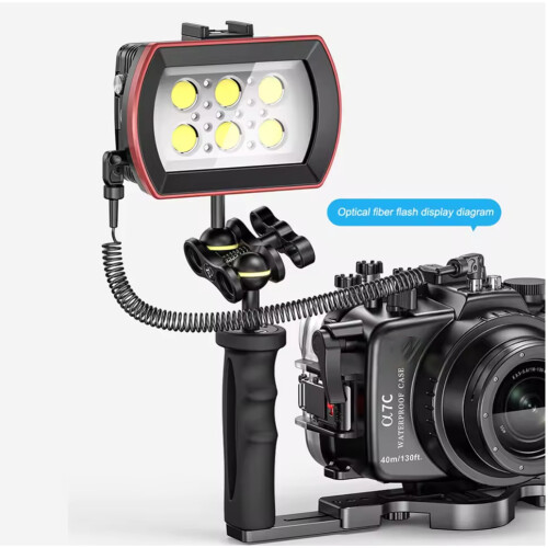 Sync Cord Optical Fiber Cable 1m for Flash Strobe Waterproof Diving Lighting System Accessory