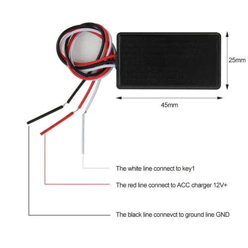 Steering Wheel Controller Wirelss Control Button 7 Keys Intelligent Party Control Adjust Volume LED Button 2