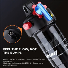BOLANY Bike Air Rear Absorber with Lock Soft Tail Mountain Bike Rear Shock Suspension XC DH Shock MTB Bike Parts 165mm