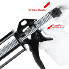 Applicateur à Double Cartouche pour Pistolet Époxy 250 Ml, Manuel, Ratio de Mélange 10:1 pour la Réparation des Plastiques, Époxy et Adhésifs