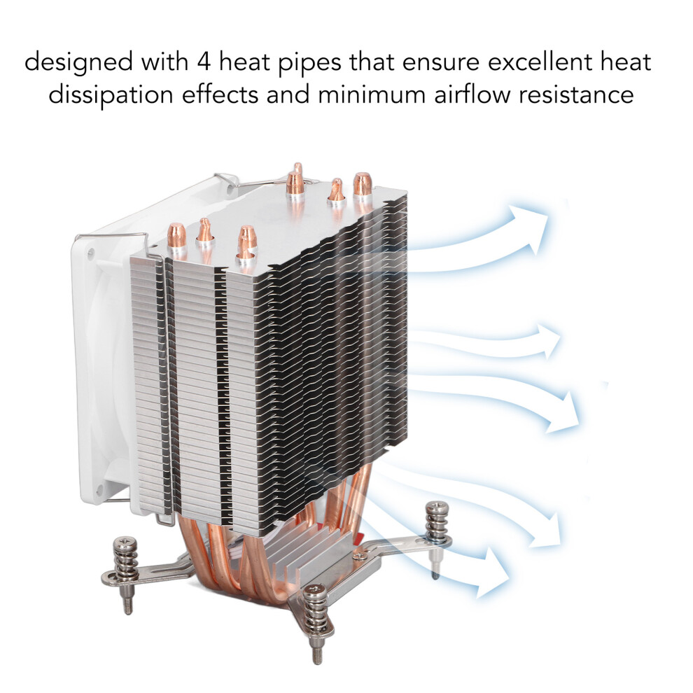 4 Heat Pipe Cpu Cooler 3Pin 12V 7806371578987