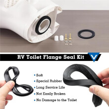 RV-Toiletafdichtingsset voor Dometics 300-, 310- en 320-Serie Toiletten, Vervangt 385311652 RV-Toiletafdichtingsset