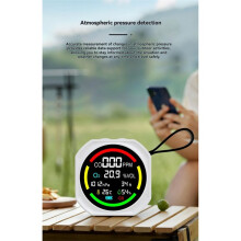 Portable Air Quality Detector,6 in 1 Carbon Monoxide/O2/Altitude/Barometric Pressure/Temperature/Humidity Monitor
