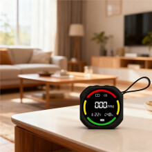 Rilevatore Portatile Della Qualità 'Aria, Monitor 3 In 1 per Monossido di Carbonio/Temperatura/Umidità per Campeggio All'Aperto, , Auto