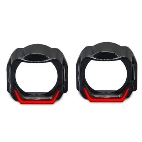 1 Par de Anéis de LED Halo para Lentes de Projetor Redondas de 3 Polegadas com Luz DRL Angel Eye Vermelha 1