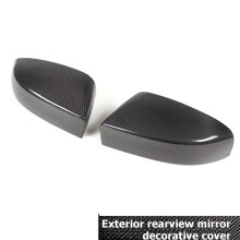 Car Rearview Mirror Cap Cover Trim Dry Carbon Fiber for Ghibli Quattroporte 2017-2023 Matte Black
