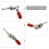Toggle Clamp Set,100kg Capacity,Push Pull Action Galvanized Iron Hand Tool, for Woodworking Welding Electronic Assembly 3