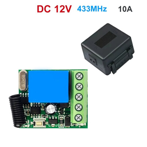 433MHz Wireless Remote Control   12V 10A 1CH Relay Module Receiver  OFF Remote Control for Gate Led Lights DIY 1